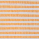 Tecido às Riscas Brancas para Calções de Banho | Laranja